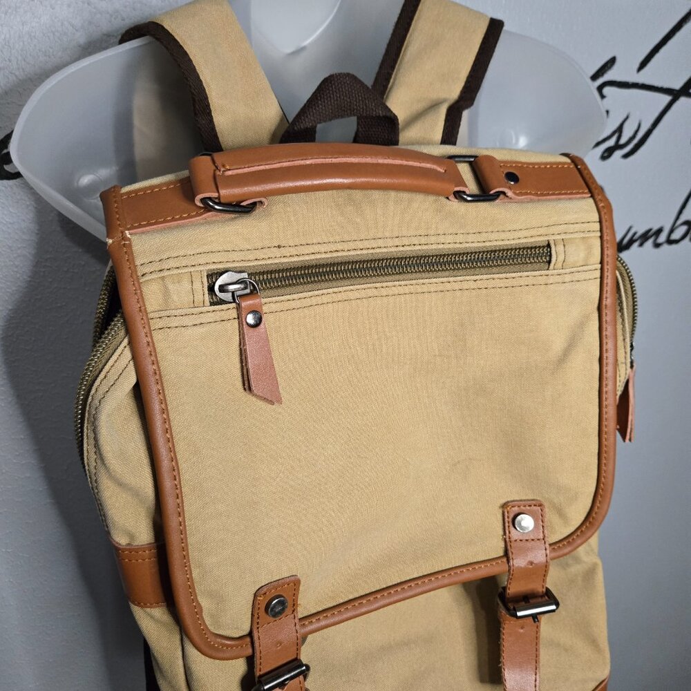 Canvas Backpack, Large Capacity, Multi-Functional Durable Outdoor Rucksack - Picture 2 of 6